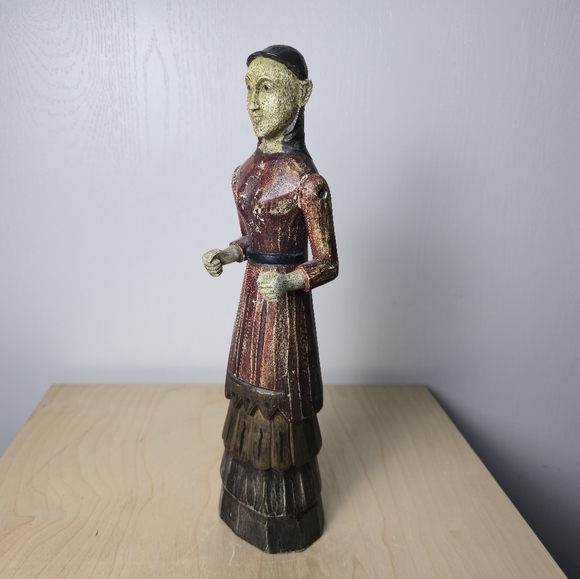 Rajasthan India Folk Art Doll With Moveable Arms - Picture 3 of 10